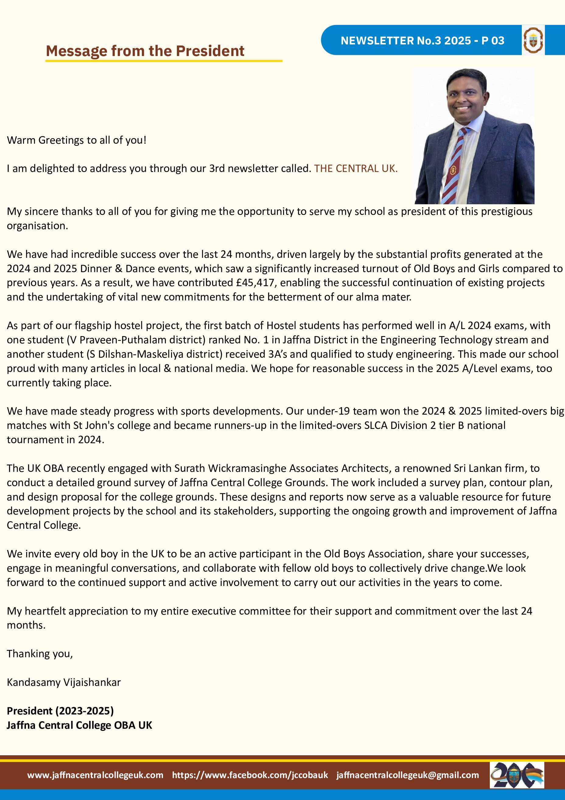 JCC OBA UK Newsletter - 2025 Page 2